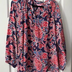 Lilly Pulitzer Paisley Print Elsa Blouse